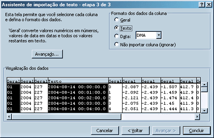 Excel - Asistente de Importação 3